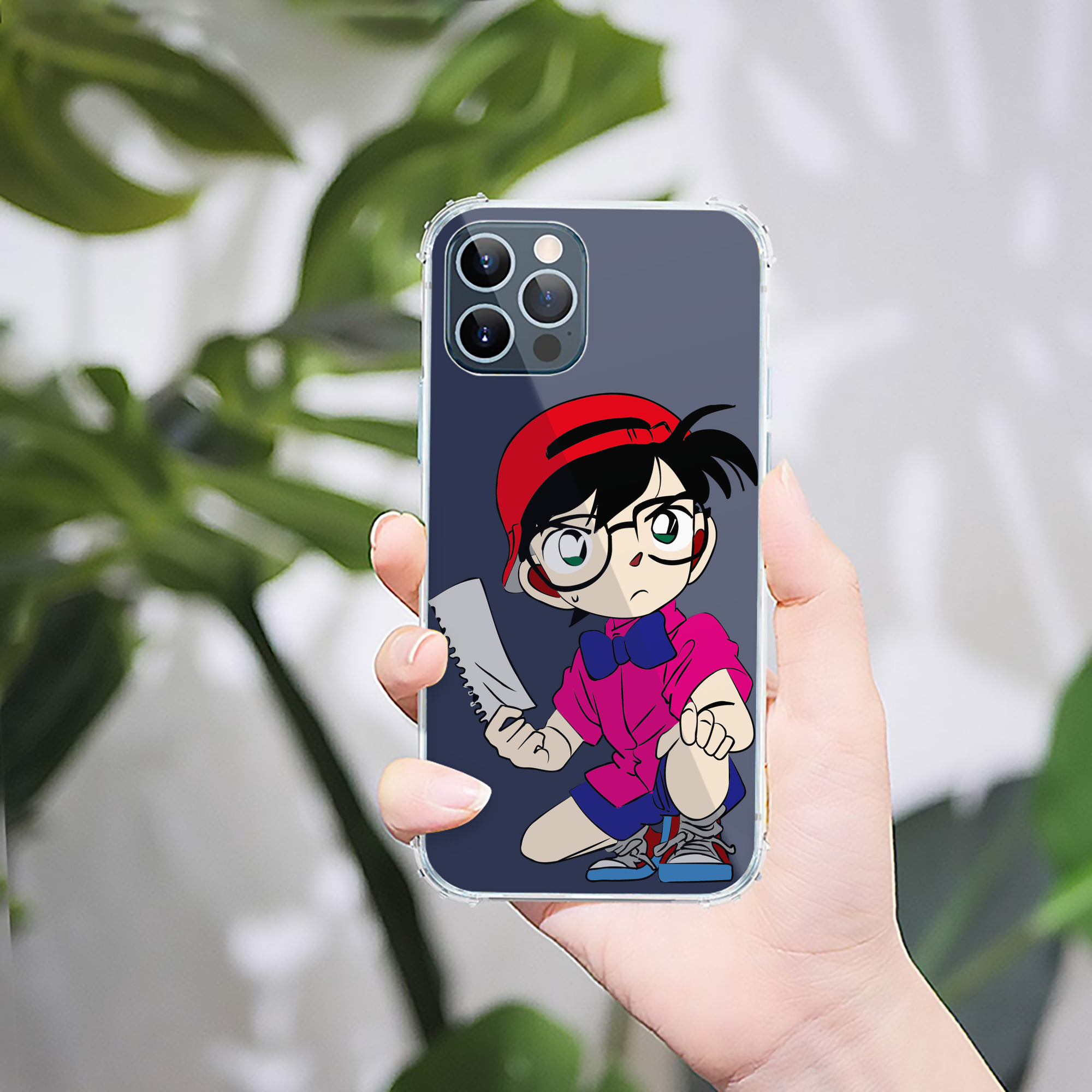 （画像用） 名探偵コナン 江戸川 コナン Detective Conan Conan Edogawa 【iPhone 12シリーズ対応】透明スマホケース（クリアソフトケース）